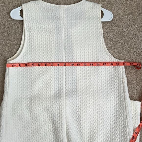 BCBGeneration Sleeveless‎ Vest Duster Pockets Cream Textured XS - Picture 9 of 11